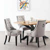 Velvet Dining Chair with Door Knocker Ring Windsor Dressing Room Chair 1/2/4/6