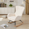 Nursing Rocking Chair Nursery Glider Rocker High Back Armchair for Living Room