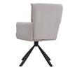 Lounge Armchair Mordern Occasional Chair Accent Chair 180° Swivel Beige Velvet
