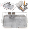 Dish Drainer Kitchen Sink Basket Cutlery Draining Tray Drip Board Plates Holder