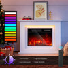 Electric Fireplace Flame Effect Heater, Timer&12 Color LED Light Remote Control
