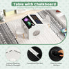 3 Pieces Kids Table and Chair Set Wooden Toddler Activity Art Table Drawing