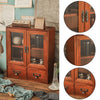 Vintage Small Wooden Wall Cabinet Desktop Storage Display Drawer Shelf Cupboard