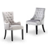 Tufted Studded Velvet Dining Accent Chair Victoria Door Knocker | SINGLE WINDSOR
