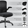 Home Office Chair Computer Mesh Desk Chair with Adjustable Arms and Height Black