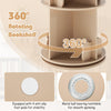 Round Spinning Corner Bookcase w/Bear Baffles Natural