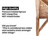 Bar Gazebo 4m x 3m Pressure Treated Wood Garden Shelter Roof Shingles Utopia