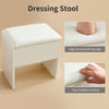 White Dressing Table with Sliding Mirror Make-up Vanity with Drawers LED Lights