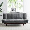 3 Seater Grey Velvet Sofa Bed - Mondaine