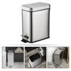 Stainless Steel Trash Can Kitchen Bin Pedal Office Rubbish Storage