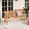 Patio Slatted 3-Person Seating Furniture w/Inclined Backrest-Natural