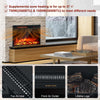 18" Electric Fireplace Freestanding & Recessed Heater Log Flame Remote 1500W