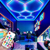 14 x Hexagon LED Lighting Car Detail Home Garage Workshop Retail Barber Car Van#