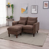 Modern L-Shaped Corner Sofa 2 3 Seater Armchair Couch With Footstool