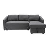Modern 3 Seater Corner Sofa Bed with Storage Couch Settee Sofabed L Shaped Grey