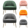 Velvet Upholstered Oyster Armchair Tub Chair Scallop Back 2 Seater Loveseat Sofa