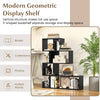5-Tier S-Shaped Bookshelf Geometric Z-Shelf Bookcase Modern Display Shelf