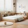 Wooden Storage Bed Frame With Slats and Shelves 4ft6 Double for Kids, Teenagers