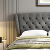 Fabric Upholstered Storage Bed Frame Single Double with Headboard and 4 Drawers