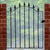 Metal Single Garden Gate Wrought Iron Barrier Doors Fence Panel Manor Entrance