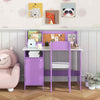 Kids Table and Chair Set Home Student Writing Desk w/ Cabinet