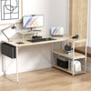 Flamaker Office Desk L Shaped Corner Desk Gaming Desk Home w/ Storage Shelves