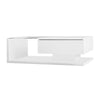 COFFEE TABLE WITH LED LIGHT, HIGH-GLOSS WHITE WITH DRAWER LIVING ROOM FURNITURE