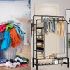 Heavy Duty Clothes Rail 120Kg Load Sturdy Clothes Rack with Shelfs & Shoe Rack