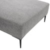Polyester L Shaped Corner Sofa 3 Seater Right Hand Facing w/Cushions Metal Leg