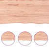Wall Shelf Light Brown 220x60x(2-6) cm Treated Solid Wood Oak
