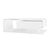 COFFEE TABLE WITH LED LIGHT, HIGH-GLOSS WHITE WITH DRAWER LIVING ROOM FURNITURE