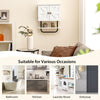 Bathroom Space Saving Storage Cabinet w/ Double Doors-White