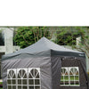Commercial Grey Pop Up Gazebo With Sides Garden Marquee Market Stall Tent 3x3m