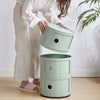 Multilayer Round Storage Cabinet Corner Cupboard ABS Nightstand Sofa Side Table