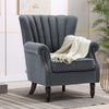 Gorgeous Wingback Chair With Tufted Scallop Wing Back Armchair Fireside Bedroom