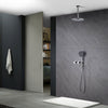 Brass Round Bathroom Rainfall Shower System Mixer Valve Set Bathtub Faucet Taps
