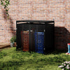 OUTDOOR WHEELIE BIN STORAGE METAL DOUBLE SHED DUSTBIN RUBBISH SCREEN SHELTER NEW