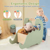 Toddler Shopping Cart 2 in 1 Wooden Baby Push Walker-Green