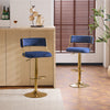 2pcs Thick Corduroy Bar Stools Breakfast Kitchen Chair Swivel Bar Stool
