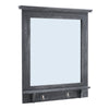 Carved Garden Mirror Wall Mounted Wooden Frame Outdoor Indoor Wood Grain Decor