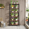 70.9 Inch Industrial Bookshelf, 6-Tier Tall Etagere Bookcase with Open Shelve