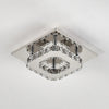 12W LED Crystal Ceiling Light Semi-Flush Mount Chrome Cool White