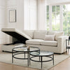 Dusk Soho Natural Linen Look Left Hand Storage Chaise Sofa RRP £859