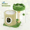 Indoor Versatile Cat Play House Climbing Furniture Modern Cat Tree-Green