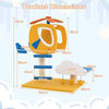 Small Cat Tower 3 Star-shaped Hanging Toys w/ Scratching Post