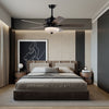 Ceiling Fan with Light Remote Control IndoorCeiling Lamps 3 Wind Speeds 132cm