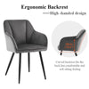 Grey Velvet Dining Chairs Set 2 Low Back Kitchen Dining Room Chairs Metal Legs