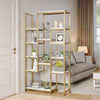 6 Tiers Bookcase Free Standing Bookshelf Book Storage Shelves for Living Room