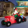 270CM Long Christmas Inflatables Holiday Decoration Outdoor Santa LED Lights