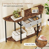 Freestanding Accent Table Behind Couch-Brown
